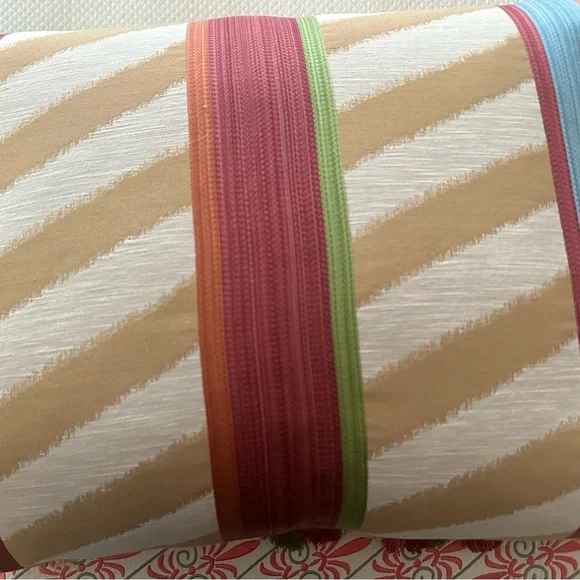 Striped Multicolor Decorative Pillow Cover